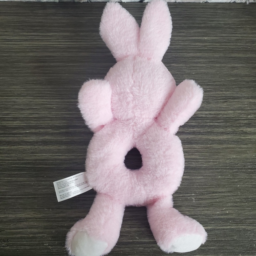 Spark Create Imagine My First Easter Plush Rattle Pink Bunny Rabbit Grabber EUC - Picture 2 of 4